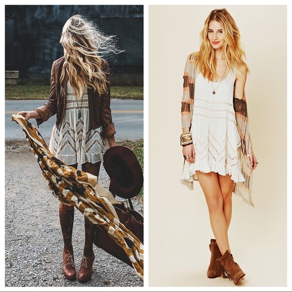 Free People Dresses & Skirts - [Free People] Voile Lace Trapeze Slip Dress XS EUC